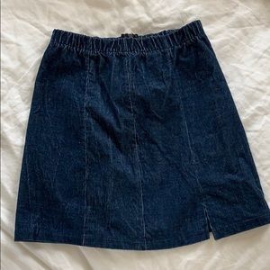 Corduroy Navy Skirt